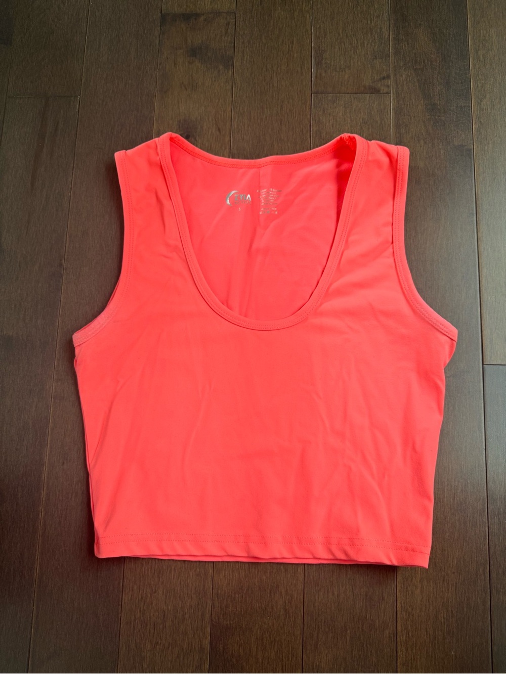 ZYIA Coral-Red Muscle Tank Crop Top